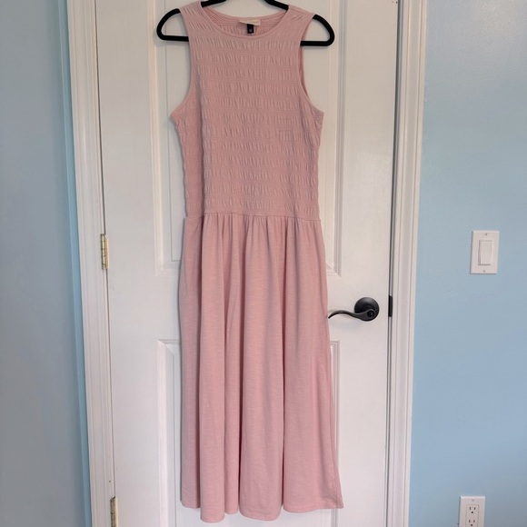 NWT Universal Thread Smocked Jersey Knit Maxi A-Line Dress - Pink XXL - Picture 2 of 6